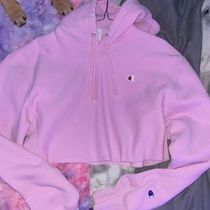 champion cropped hoodie